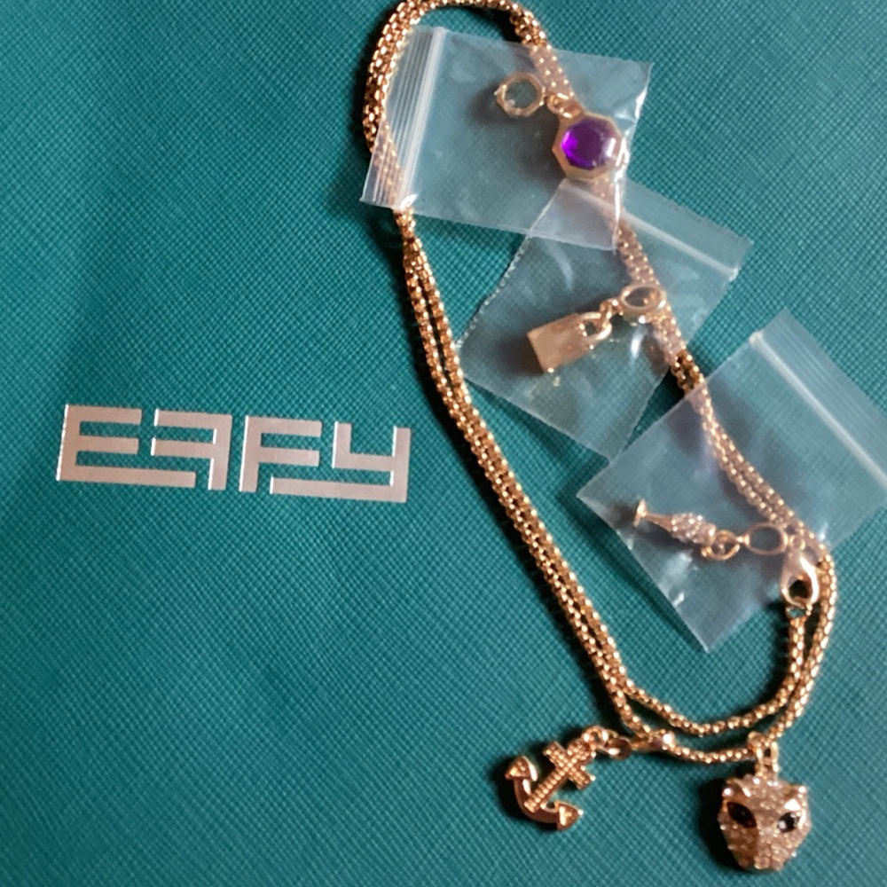 Effy Gold Necklace w/Gold Charms - Costume Jewelry